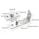 thumbnail image 5 of Bisagras de pivote de puerta ocultas con rotación de 360 grados de acero inoxidable para puerta de madera, puerta de gabinete, puerta de aleación VoborMX herramienta, 5 of 8
