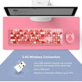 thumbnail image 4 of Wireless Keyboard and Mouse Combo with Colorful Retro Round Keys, Cute Aesthetic Design, Plug-and-Play 2.4G Connection, Quiet Typing for Office, Home, and Laptop Use, 4 of 12