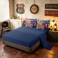 thumbnail image 5 of Manfei Watercolor Bass Fish Full Size Bedding Sets, Patriotic US Flag Full Size Bed in a Bag, Red Blue Green, Navy Reversible 7-Piece, 5 of 6