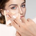 thumbnail image 2 of Unique Bargains 2 Pcs Loose Powder Puff Face Soft Triangle Puff Blender Beauty Makeup Tool Short Plush Beige, 2 of 6