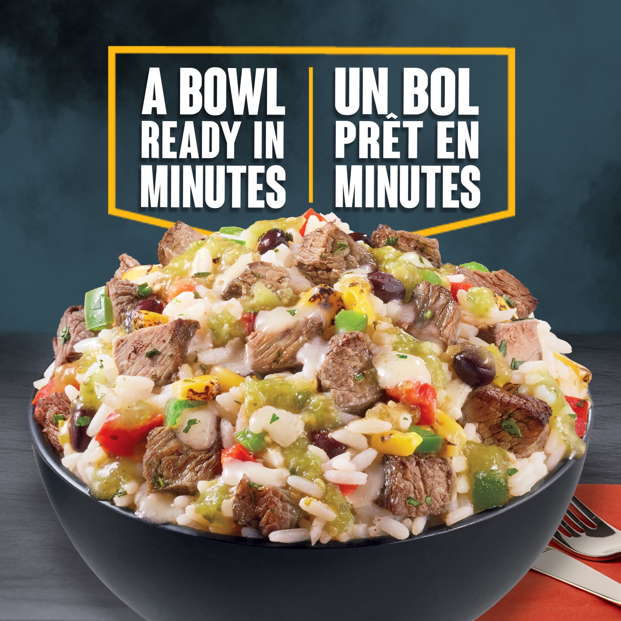 CRAVE Steak Carne Asada Burrito Bowl, 340 g Box, CRAVE CARNE ASADA BURRITO BOWL
