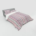thumbnail image 2 of Ambesonne Ethnic Bedding Set 4 Pcs, Aztec Style Floral Leaves, Queen, Pale Pink Mauve, 2 of 2