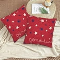 thumbnail image 5 of 4th of July Pillow Covers 20x20 Set of 2, Memorial Day American Flag Stars Patriotic Throw Pillows Linen Outdoor Independence Day Decorative Cushion Case for Bed Couch Sofa Home Decor, 5 of 6