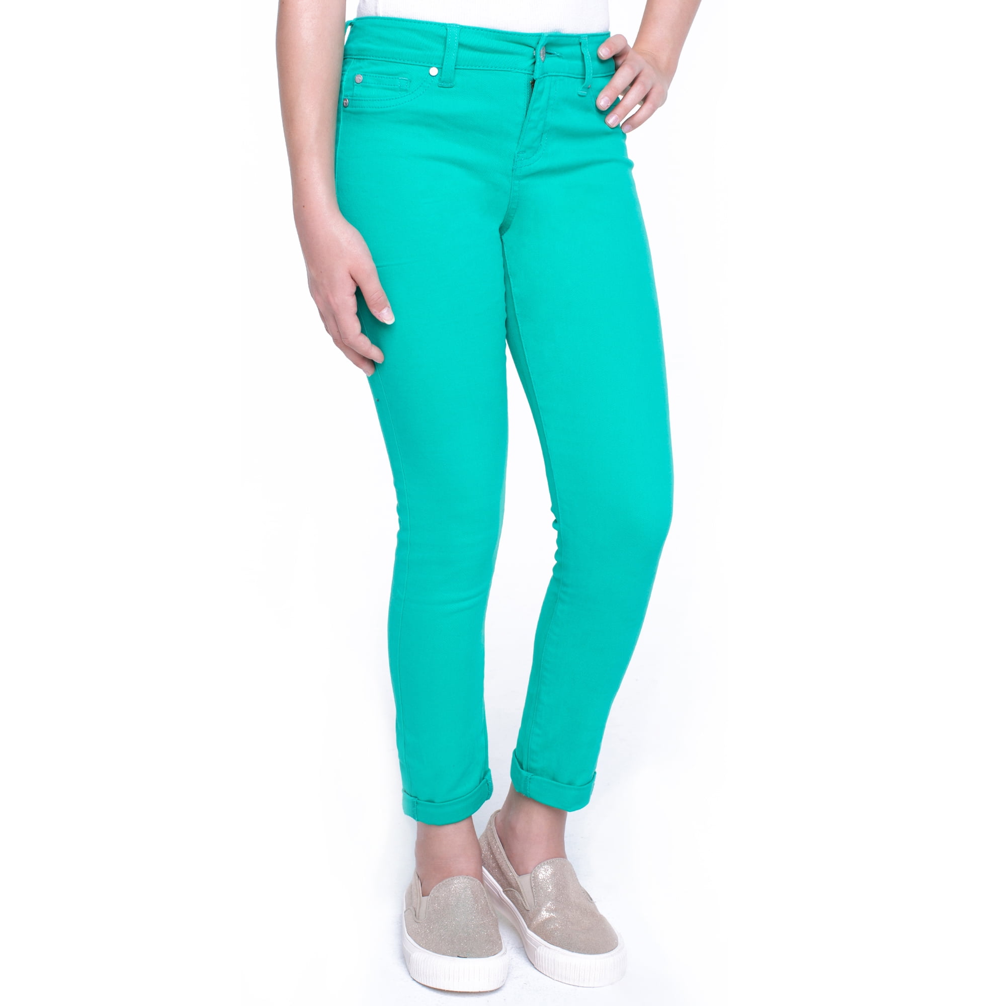 Planet Pink - Girls' 7-16 Brushed Twill Skinny Pants - Walmart.com - Walmart.com