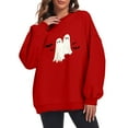 thumbnail image 2 of Fjofpr Sweatshirts for Women Loose Fit Halloween Sweatshirt for Women Plus Size Women Classic Halloween Print Oversized Crewneck Long Sleeve Loose Pullover Sweatshirt Tops, 2 of 5