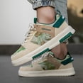 thumbnail image 2 of Men's Retro Forest Oil Painting Flat-soled Skate Shoes, Trendy Street-style Versatile Daily Wear Hiking Casual Sports Shoes., 2 of 9