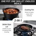 thumbnail image 2 of Ktaxon 7.9QT Cast Iron Dutch Oven with Skillet Lid, 2-in-1 Camping Dutch Oven for Campfire Cooking with Lid Lifter, 2 of 8