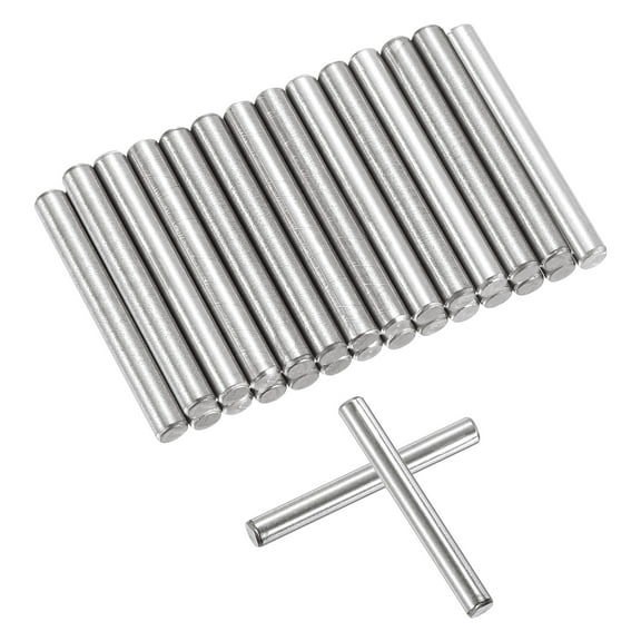 Uxcell 25 Pcs 3mm x 25mm Shelf Pins, Shelf Pegs Shelf Dowel Pins, Adjustable Shelf Support Pins Fasten Elements Stainless Steel Silver(0.12 x 0.98 inch)