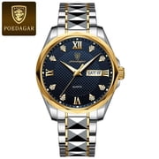 Poedagar luxury man wristwatch sport stainless steel men watch waterproof luminous date week men's watches business quartz clock