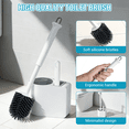 thumbnail image 5 of ILAVCLEAN Toilet Bowl Brush and Holder Caddy Set Toilet Cleaner Scrubber with Crevice Brush for Cleaning Bathroom, 5 of 7