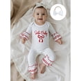 thumbnail image 5 of BemeyourBBs Baby Girl Christmas Outfit Bow Letter Long Sleeve Romper Headband, 5 of 9