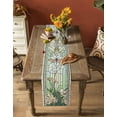thumbnail image 5 of Butterfly Stained Glass Table Runner 72 Inches, Summer Dragonfly Botanical Vintage Bed Runner Dresser Scarves Tabletop for Indoor Outdoor Parties/Ceremony/Banquet, 13" x 72", 5 of 8