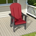 thumbnail image 5 of Pellebant High-Back Adirondack Chair Cushions, 50"x20"x2.5", Outdoor/Indoor Patio Cushions with Ties, Water-Resistant, Fade-Resistant, Comfortable Foam Padding (Cherry Red), 5 of 7