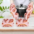 thumbnail image 6 of Fun Pizza Heat Resistant Microwave Oven Gloves Set for BBQ Baking Grilling,Baking Gifts Cooks for Women,Housewarming Gifts for New Home, 6 of 6