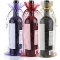 thumbnail image 1 of 30 bolsas de organza para vino, 14 x 37 cm, 750 ml, bolsas de regalo para botellas de vino con cordón para envolver regalos de botellas de vino, 1 of 3