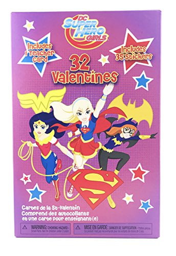 7 Boxes of 32 Valentines Day Cards Stickers DC Super Hero Girls Supergirl for sale online 