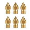 thumbnail image 4 of Matsuzay Boquilla de cobre y latón para impresora 3D, 10 Uds., tamaños mixtos 0,2/0,3/0,4/0,5, cabezal de impresión extrusora para MK8 Makerbot Impresoras 3D oro 1.75 mm/0.4 mm, 4 of 6