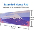 thumbnail image 5 of Large Gaming Mouse Pad with Seam Edge, Anti-Slip Extended Mouse Pad with Micro-Weave Cloth Surface,Waterproof Keyboard Pad, Desk Pad for Gamer Office Home XL 31.5" x 11.8" Cherry Blossoms, 5 of 5