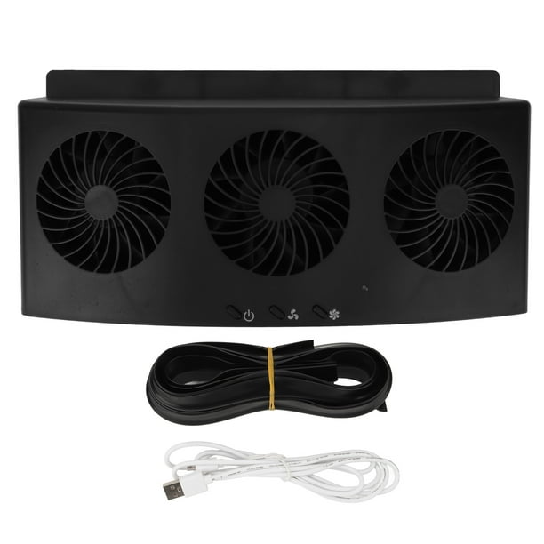 Ventilador de escape para automóvil de 4000 RPM, 3 ventiladores, 2 niveles, bajo nivel de ruido, buena disipación del calor, alimentado por USB, ventilador de radiador para todos los automóviles