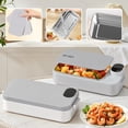 thumbnail image 4 of EGNMCR Storage Bins, Storage Containers Wireless USB Rechargeable Heated Lunch Box 900ml Food Warmer Adjustable Temperature Portable Insulated Bento For Office Car Travel Plastic heated lunch box, 4 of 7