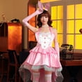 ZMHEGW Bunny Girl Pink Fluffy Tuxedo Dress Night Bar Party Rabbit Stage ...