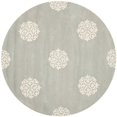 thumbnail image 6 of SAFAVIEH Soho Maui Geometric Wool Area Rug, Grey/Ivory, 4' x 4' Square, 6 of 10