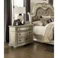 thumbnail image 2 of Luxurious Bedroom Formal Traditional Cal-King Size Tufted Bed 4pc Set Nightstand Dresser Mirror Silver Finish Wooden Furniture, 2 of 7