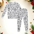 thumbnail image 2 of WENXIAOO Pyjama de Noël pour Garçons, Pyjamas Colorables, Haut à Manches Longues à Col Rond avec Pantalon de Pyjama pour Garçons et Filles, Pyjama des Fêtes pour Enfants, Parfait pour une Fête Pyjama, 2 of 3
