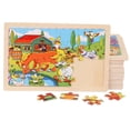 thumbnail image 5 of Wooden Animal Jigsaw Puzzles for Toddlers Age 3+, Montessori Preschool Educational Sensory Toys, Fine Motor Hand Eye Coordination Game, Screen-Free Christmas Stocking Stuffer Gift for Boys Girls Kids, 5 of 5