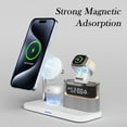 thumbnail image 5 of 4 in 1 Wireless Charging Station Alarm Clock, Charging Dock for Apple Devices, Charger Stand for iPhone 16 15 14 13 12 11 Pro Max for Apple Watch & AirPods, 5 of 10