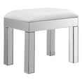thumbnail image 2 of Rectangular Upholstered Vanity Stool White And Mirror by Coaster, 2 of 4