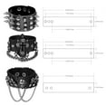 thumbnail image 2 of Avaner Punk Studded Bracelet Unisex, Black Leather Studded Cuff Wrap Bracelet , Gothic Rock Wristband for Party Gift Accessory, 2 of 2