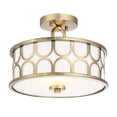 thumbnail image 5 of Trade Winds Courtland Semi-Flush Mount Ceiling Light in Natural Brass, 5 of 6