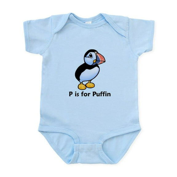 CafePress - P Is For Puffin Infant Bodysuit - Baby Light Bodysuit, Size Newborn - 24 Months