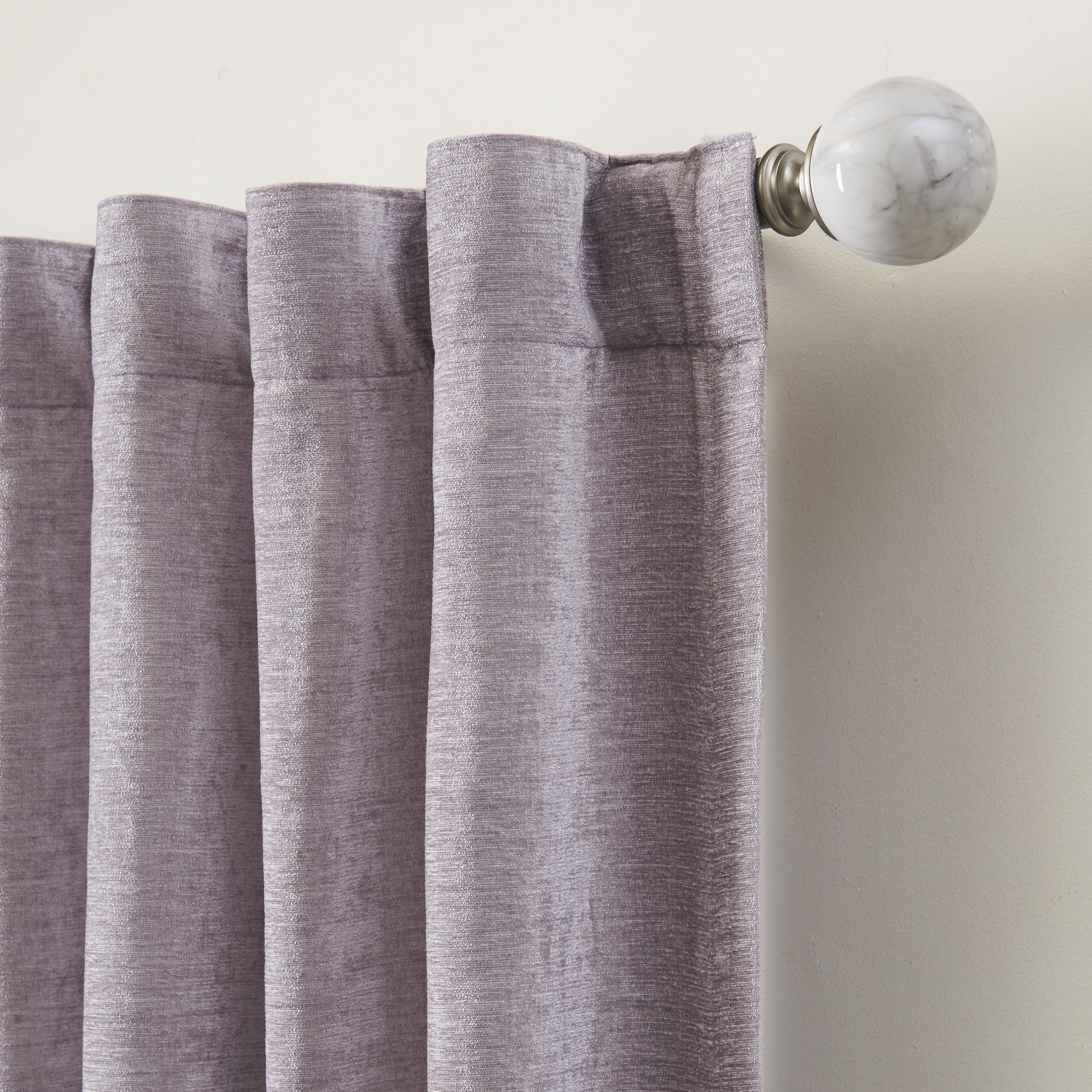 Better Homes & Gardens Light Filtering Chenille Curtain, Soft Silver, 54x84