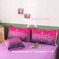 thumbnail image 6 of PERFEMET 6 Pieces Twin Size Ultra Soft Girl Comforter Set,Gradient Purple Pink Glitter Bedding for Girls Kids Teens,Galaxy Ombre Bed Set for All Season, 6 of 7