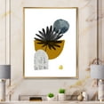 thumbnail image 2 of Designart 'Abstract Geometry Shapes and Tropical Palm Leaf I' Modern Framed Canvas Wall Art Print, 2 of 5