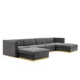 thumbnail image 2 of Sanguine Channel Tufted Performance Velvet 6-Piece Modular Sectional Sofa-EEI-5841-DUS, 2 of 6