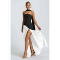 thumbnail image 6 of Women'S Off-the-Shoulder Tube Dress with Side Design, Suitable for Going Out Casual Elegant Club Party Long Dress Black & White L, 6 of 7