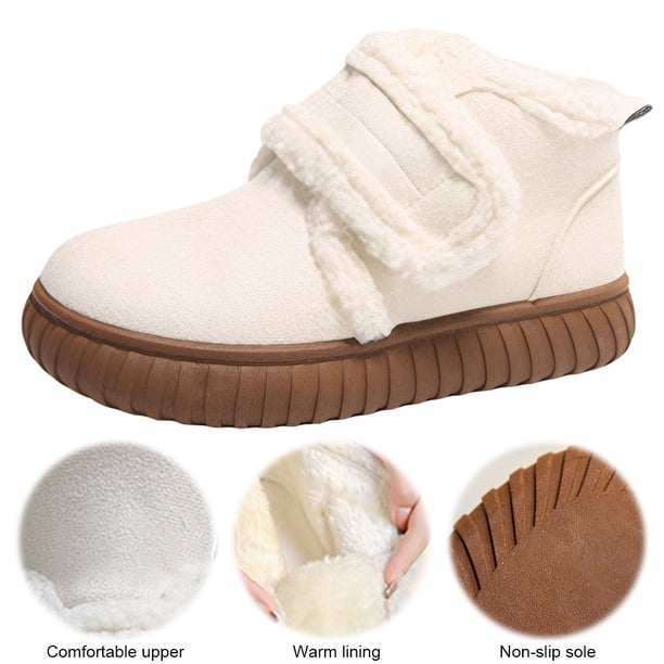 Botas Peludas Kawaii Plataforma Lindas Invierno Antideslizantes para Mujer