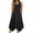 Black, variant on Zeagoo Sleeveless Dress for Women Casual Tank Midi Dress Crew Neck Flowy Dress Aline Tshirt Dress Ethnic Dress Cruise Dress Beach Sundress