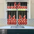 thumbnail image 3 of Kitchen Window Curtains with Rod Pocket Over Sink Small Window Treatment Cafe Short Curtains for Bathroom Tier Drapes,3 Piece Set,36 Inch, 3 of 6