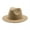 Camel, variant on Kids Boys Girls Fedora Hat Solid Color Toddler Jazz Hats Classic Wide Brim Cowboy Hats Panama Dress Hat