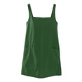 thumbnail image 3 of Kukoosong Women's Wide Strap Square Neck Tank Mini Dress, Solid Color Loose Sleeveless A-Line Dress with Pocket, Casual Short Summer Shift Sundress, 3 of 7