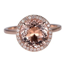 Huge Antique Design Halo 1.25 carat Real Morganite and Man made diamond moissanite Halo Engagement Ring Sterling Silver with 18k Gold Plating