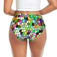 thumbnail image 3 of Womens Underwear - Colorful Tie Dye Stained Glass No Show Seamless Underwear for Women, Stretch Women's Panties, Hipster Soft Comfort Ladies Panties Bikini Underwear Briefs, 3 of 6
