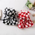 thumbnail image 5 of Aosijia Warm Plaid Dog Dress Pets Puppy Skirt Hoodie Coat Thick Jacket Small Dog Cat Sweatshirt Clothes Black L, 5 of 7