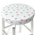 thumbnail image 3 of Balery Strawberry Fundas de asiento para taburete de bar redondo de tela de terciopelo ajustables que protegen de arañazos y manchas para sillas de 14 a 17 pulgadas.-14 inch, 3 of 7