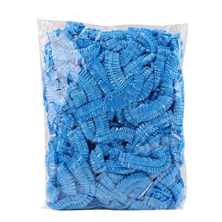 

Disposable Shower Caps Pack Of 100 Shower Caps Wide Thickness Transparent Elastic Hair Shower Cap Suitable For Women Travel Home Use (100 Coloured Edge) Blue J