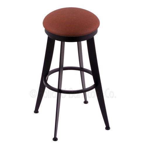 Holland Bar Stool Co Laser 30 in. Swivel Counter Stool with Faux Leather Seat - Black Wrinkle